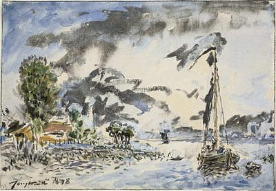 Fishing Boat by Johan Barthold Jongkind