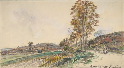 Road near La Côte-Saint-André, 1885 by Johan Barthold Jongkind