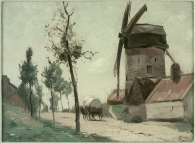 Street with Mill by Johan Barthold Jongkind