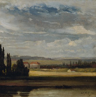 Landscape View with High Cloudy Sky by Johan Christian Dahl