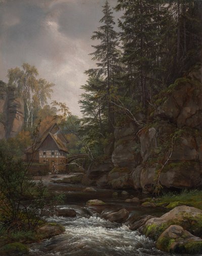 The Lochmühle in Liebethaler Grund by Johan Christian Dahl