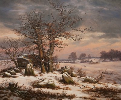 Winter Landscape Near Vordingborg by Johan Christian Dahl