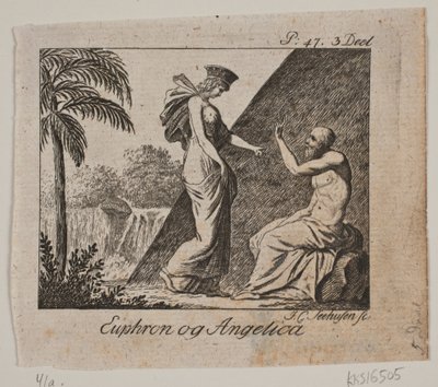 Vignet. Euphron and Angelica by Johan Christoph Seehusen