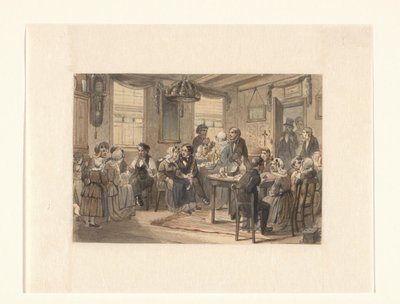 Wedding Celebration in a Frisian Bourgeois Family by Johan Coenraad Leich