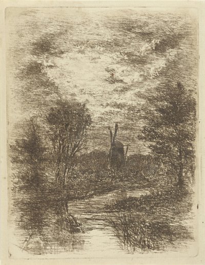 Landscape with Mill by Johan Frederik Croockewit