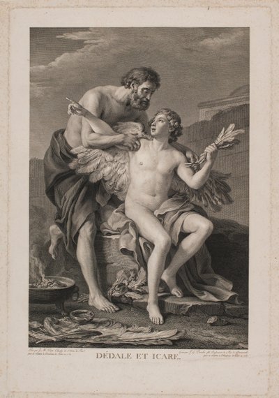 Daedalus and Icarus by Johan Georg Preisler
