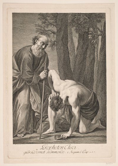 The Prophet Elisha Makes the Iron Float by Johan Georg Preisler