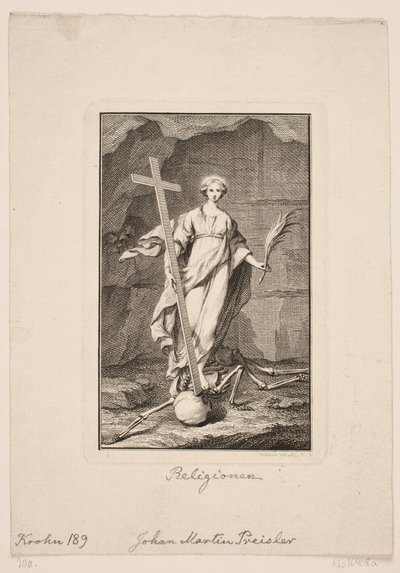 Religion. Title Copper for Spiritual Songs by Johan Martin Preisler