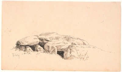 A Long Barrow by Johan Thomas Lundbye