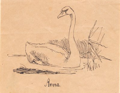 A Swan by Johan Thomas Lundbye