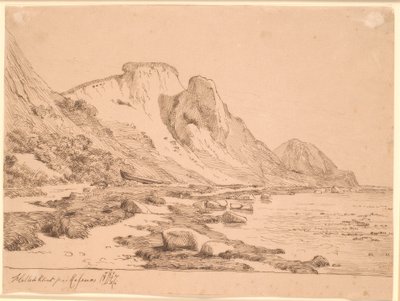 Hellede Cliff by Johan Thomas Lundbye