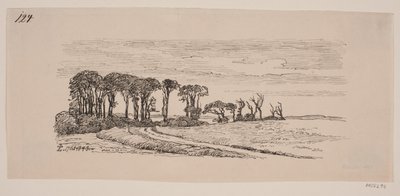 Landscape with a Row of Trees by Johan Thomas Lundbye