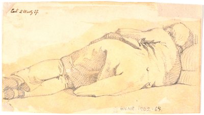 Sleeping Man, Seen from the Back by Johan Thomas Lundbye