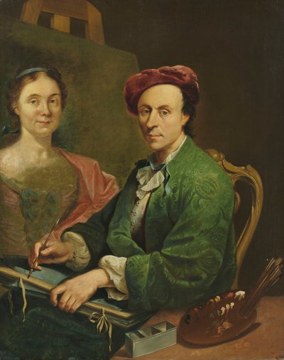 Self-Portrait at the Easel by Johann Anton Tischbein