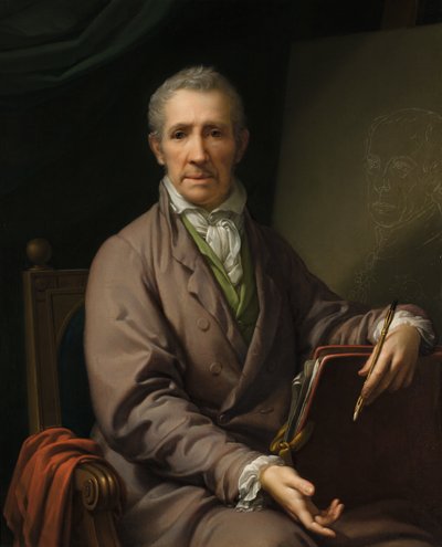 Self-Portrait at the Easel by Johann Baptist Lampi d. Ä.