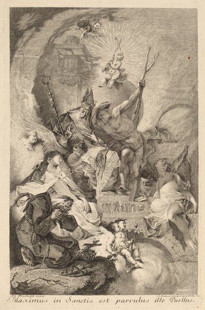 Four Saints by Johann Beheim after Franz Anton Maulbertsch