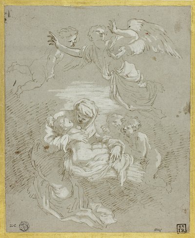 Madonna and Child with Angels by Johann Carl Loth