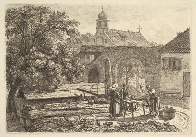 Laundress at an Artesian Well by Johann Christian Erhard