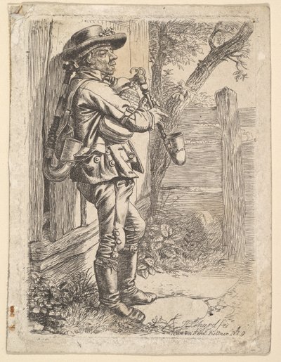 The Bagpiper, 1819 by Johann Christian Erhard