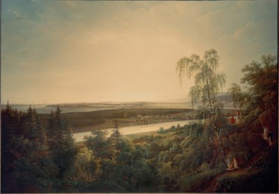 Elbe Landscape with View of Dresden by Johann Christian Klengel