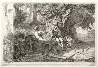 The Artist Resting with His Guide by Johann Christoph Erhard