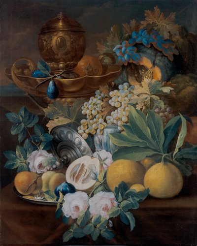 Still Lifes with Fruits and Flowers by Johann Conrad Eichler