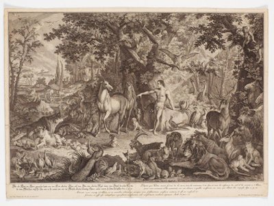 Adam Naming the Animals by Johann Elias Ridinger