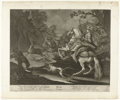 Deer Hunt by Johann Elias Ridinger
