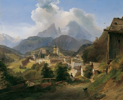 Berchtesgaden with the Watzmann by Johann Fischbach