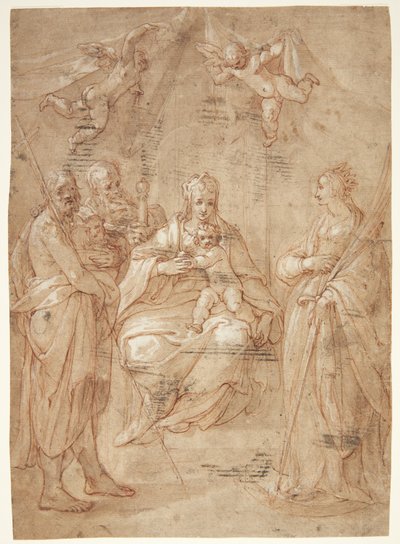 Madonna with Child Beside Her by Johann Freyberger