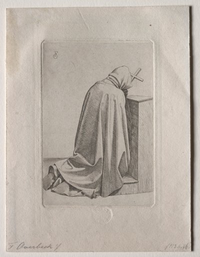 A Praying Monk by Johann Friedrich Overbeck