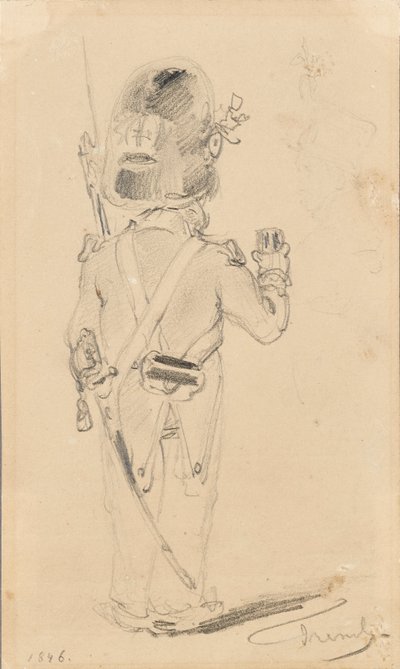 Soldier Sketch by Johann Friedrich Treml