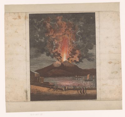 Eruption of a volcano by Johann Friedrich Wizani