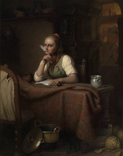 The Letter by Johann Georg Meyer