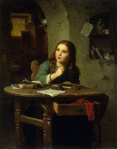 The Young Schoolgirl, 1864 by Johann Georg Meyer