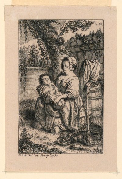 The Nurse by Johann Georg Wille