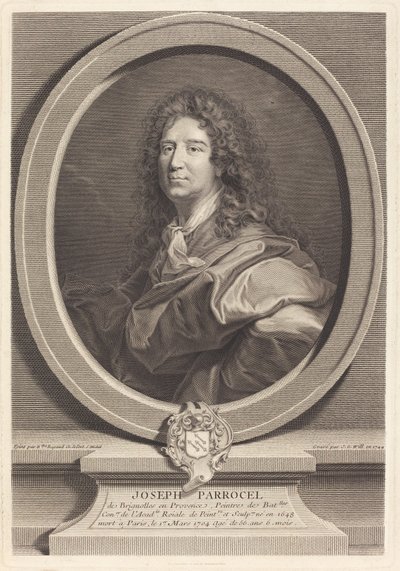 Joseph Parrocel by Johann Georg Wille after Hyacinthe Rigaud