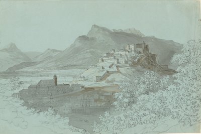View of Salzburg, 1820s by Johann Georg von Dillis