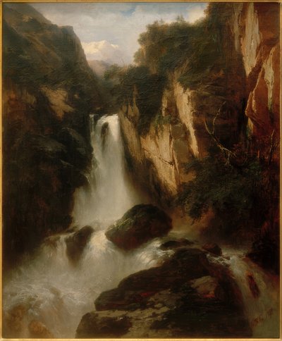 Waterfall in the High Mountains by Johann Gottfried Steffan