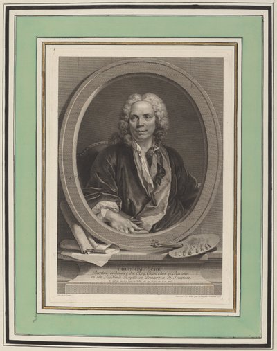 Louis Galloche by Johann Gotthard Müller, after Louis Tocqué