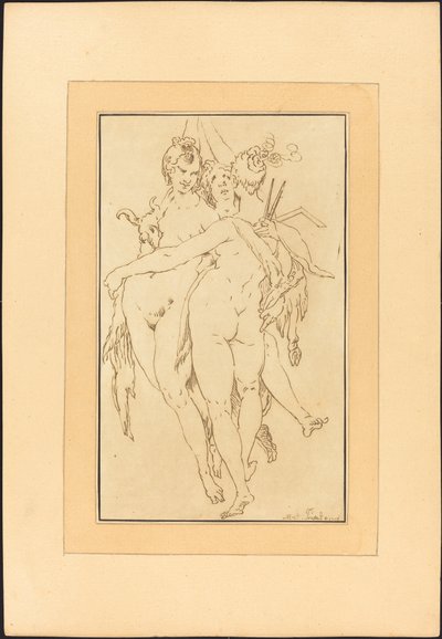 Sculpture, Painting, Architecture by Johann Gottlieb Prestel after Bartholomaeus Spranger
