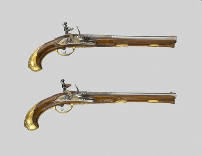 Pair of Flintlock Pistols, Germany by Johann Jacob Behr