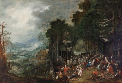 Landscape with Festive Gathering by Johann Jakob Hartmann