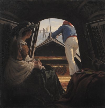 A Gondola by Johann Julius Exner
