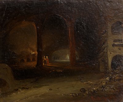 Visitors in an Underground Vault by Johann Nepomuk Ender