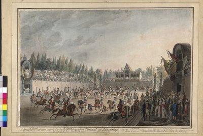 Carousel in Laxenburg by Johann Nepomuk Hoechle