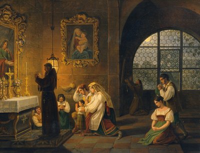 The Interior of an Italian Church by Johann Nepomuk Schödlberger