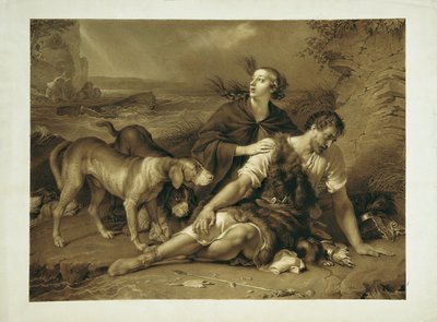 Arindal and Daura by Johann Peter Krafft