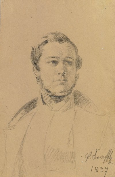 Portrait Study of Franz Xaver Eckl by Johann Peter Krafft