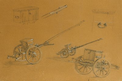 Study of Cannons, Military Equipment by Johann Peter Krafft